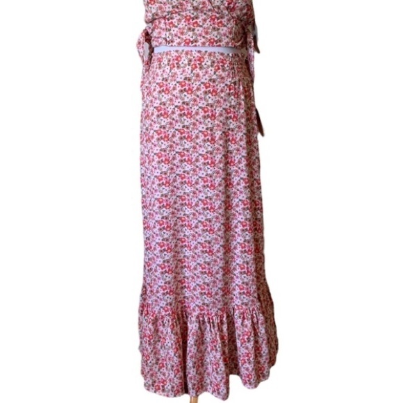 2 PIECE SET ALTR'D STATE Louise Pink Liberty Floral Cropped Top Skirt XS NEW - Picture 5 of 16